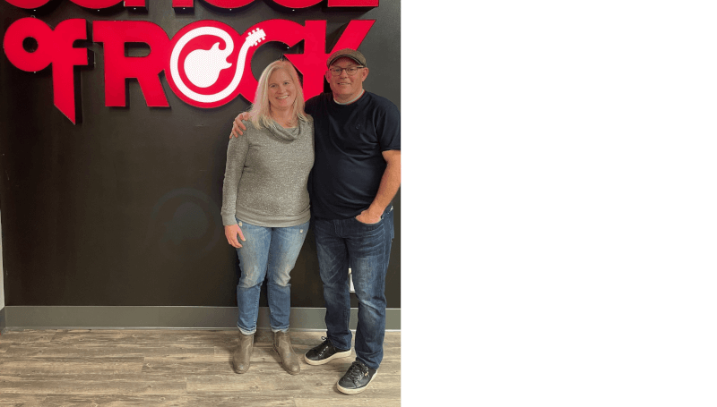 Steve and Becky, new owners of Eden Prairie School of Rock