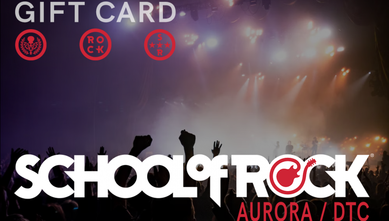 School of Rock Aurora gift cards are now available for any occasion and dollar amount!