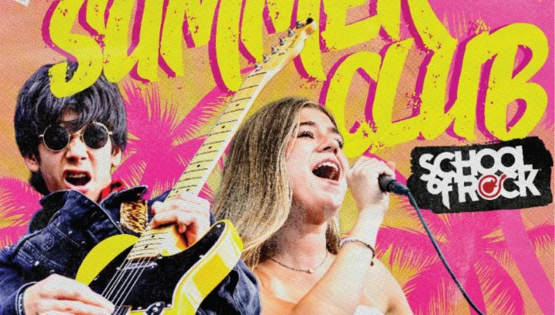 Alumnos tocando en vivo después de ser parte del Summer Club de School of Rock Pedregal, el mejor curso de verano con clases de música en el sur de la Ciudad de México.
