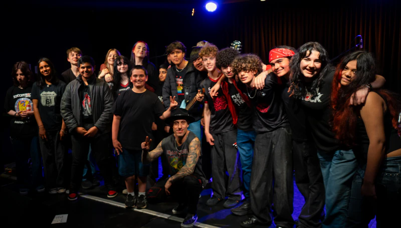 School of Rock Macarthur students performing with Frank Zummo at the Australian Institute of Music in Sydney