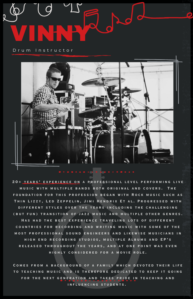 Drum Teacher Vinny