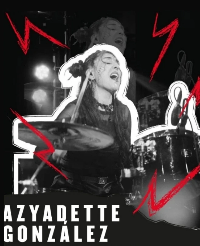 Profesora de Batería Azyadette González