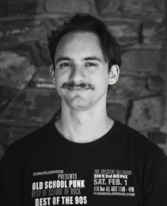 House Band Director, Guitar Teacher, Bass Guitar Teacher, Drum Teacher, Keyboard + Piano Teacher Dylan Ewing