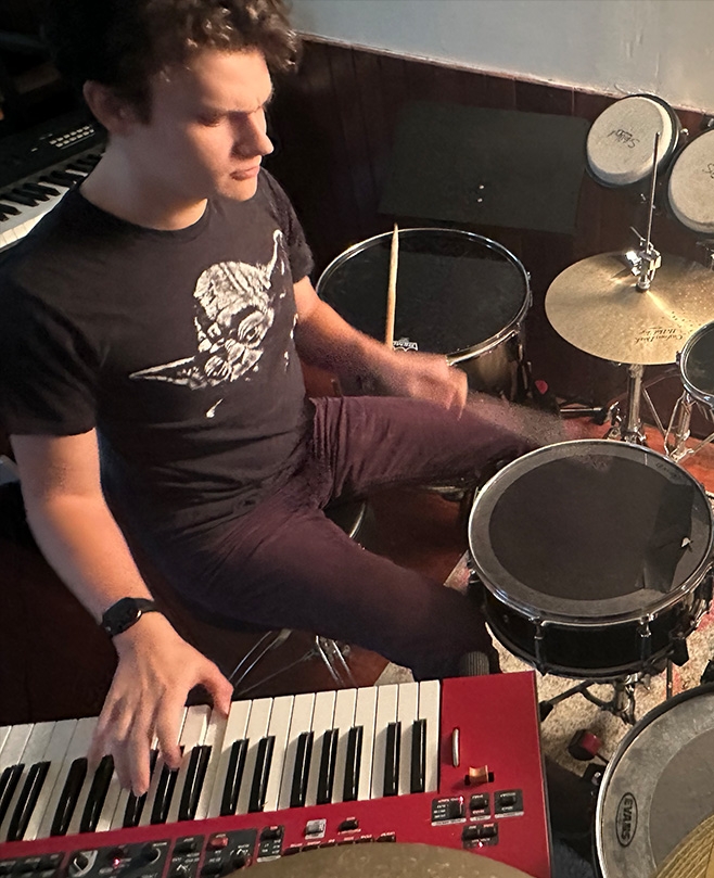 Drum Teacher, Keyboard + Piano Teacher Zachary Kay